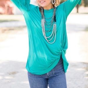 Knot for Long Teal Top